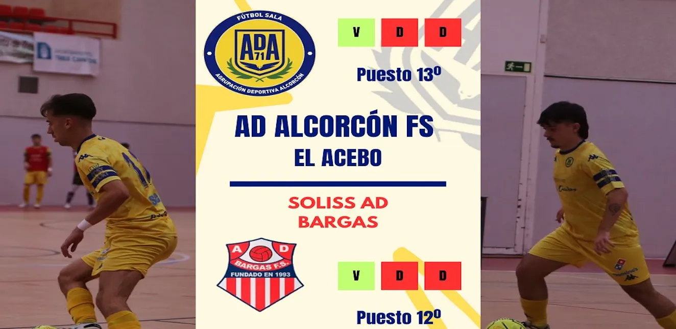 La A.D. Alcorcón F.S. vuelve a Los Cantos para buscar la victoria ante el Bargas
