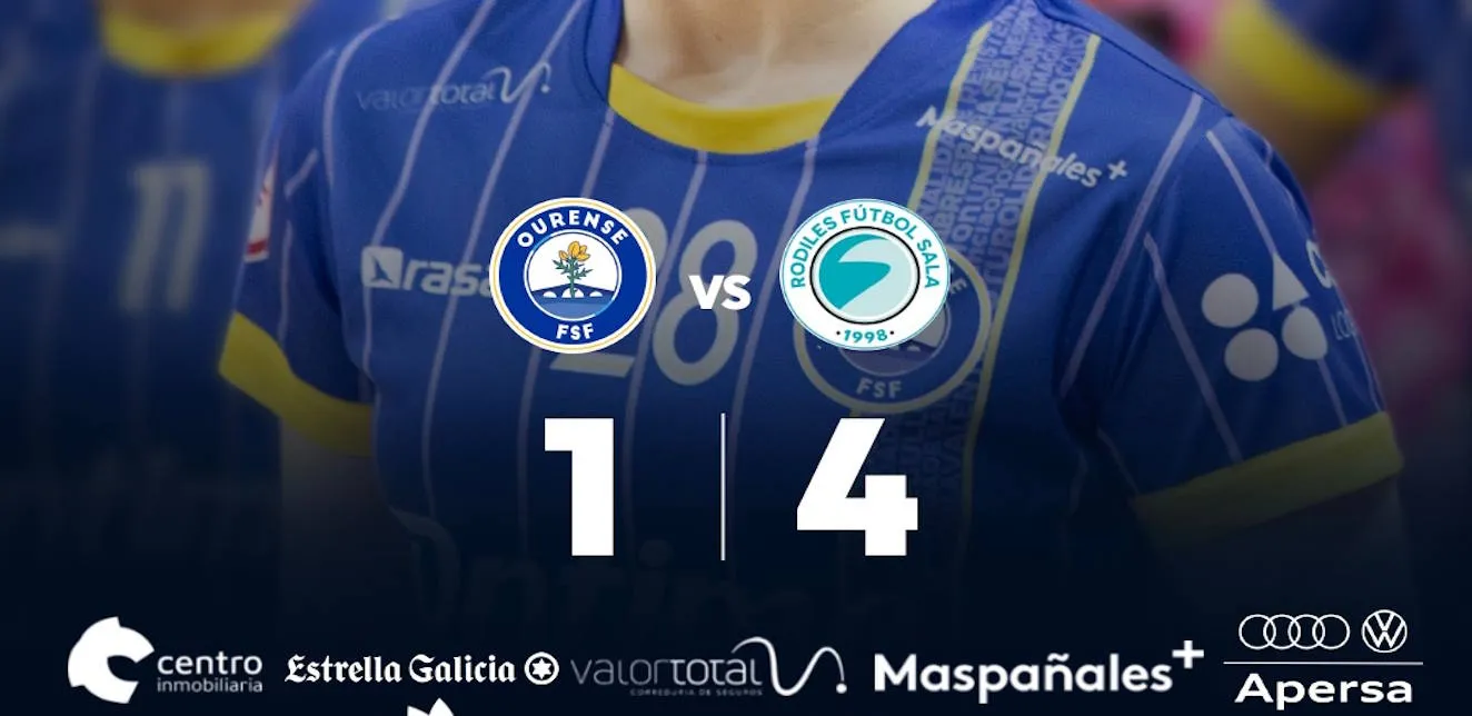 El Gaitero Rodiles FSF mantiene el liderato con una victoria firme en Ourense (1–4)