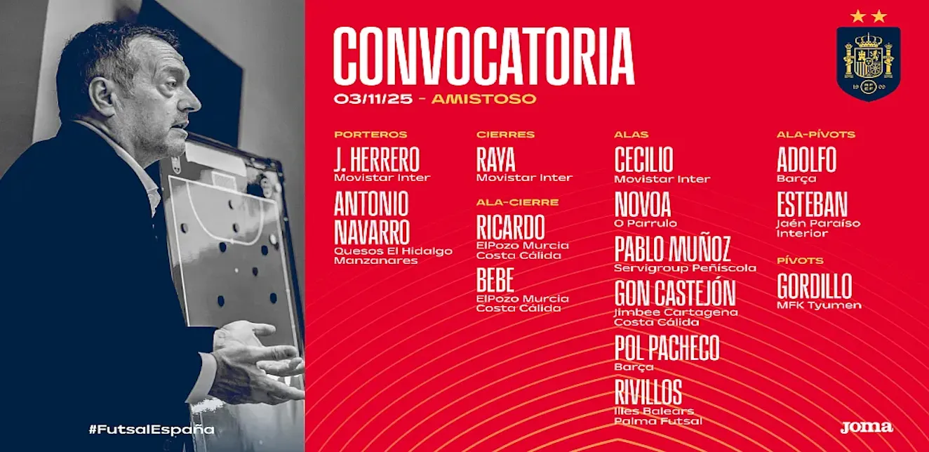Jesús Velasco define la convocatoria para el amistoso ante Italia en Génova