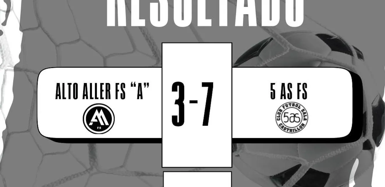 El 5As F.S. golpea en Aller y logra una victoria clave para salir del fondo