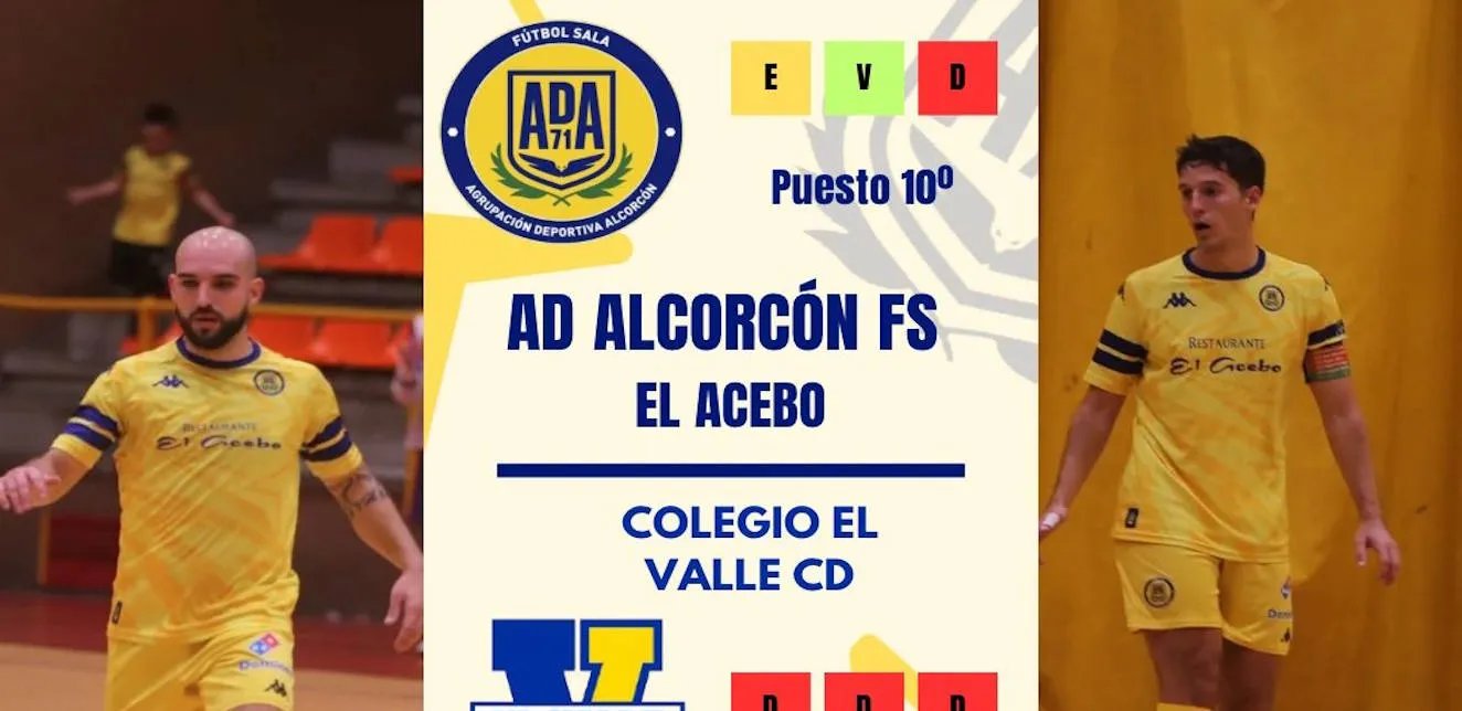 La A.D. Alcorcón F.S. visita al complicado CD EL Valle.