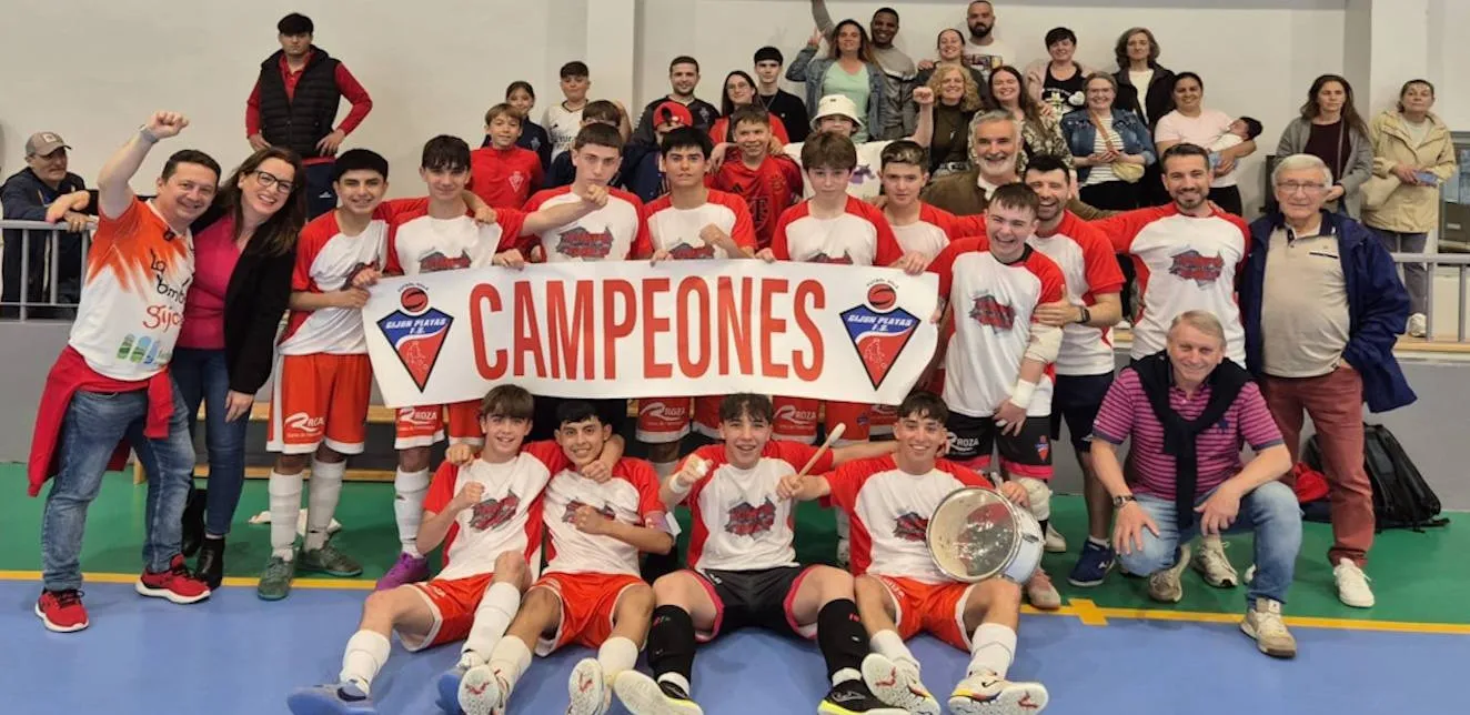 El Gijón Playas La Bimbala se corona campeón de la Liga Cadete con una actuación impecable