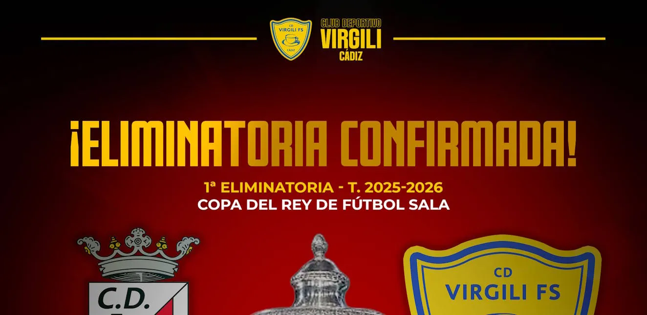 El CD Virgili Cádiz se enfrentará al Angulo FS de Ceuta en la primera ronda de la Copa del Rey de Fútbol Sala 2025-2026