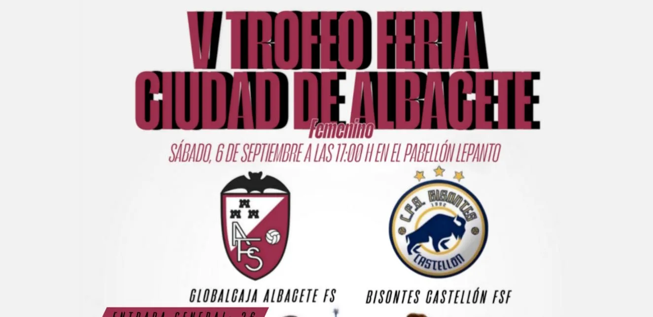 El Bisontes Castellón FSF, rival del Globalcaja Albacete FS en el V Trofeo Feria Ciudad de Albacete Femenino.