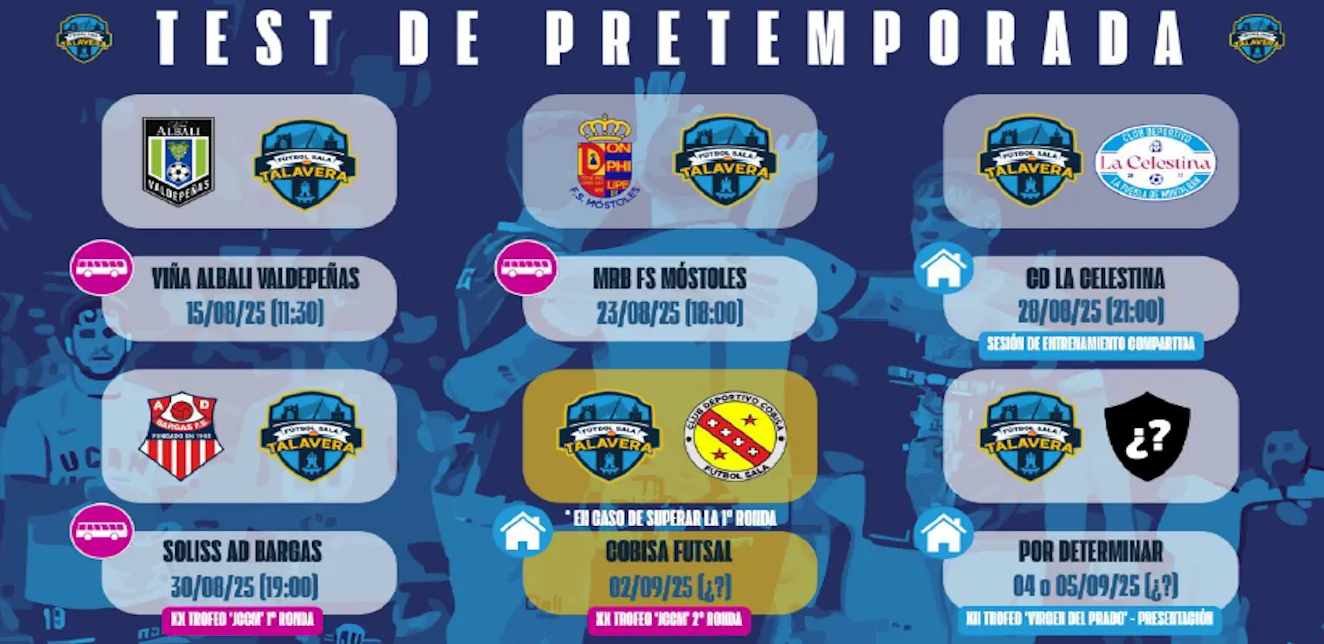 El Fútbol Sala Talavera anuncia su pretemporada arrancando con dos platos fuertes