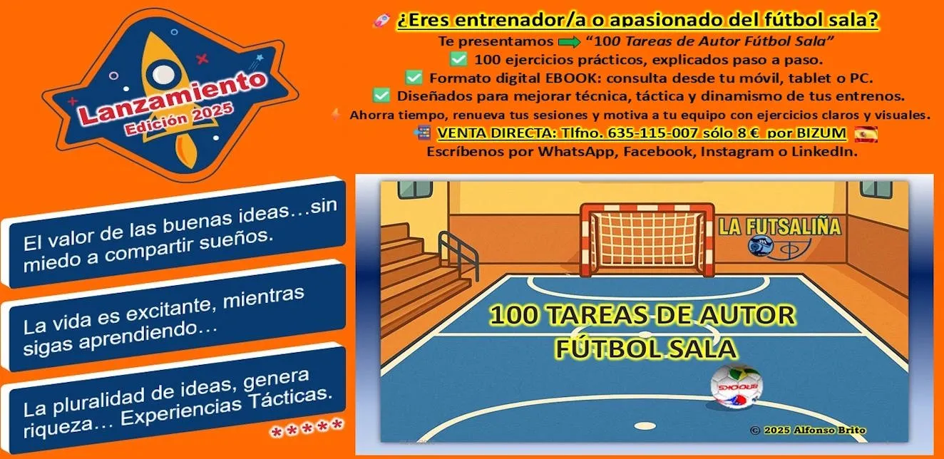 Revoluciona tus entrenamientos con “100 Tareas de Autor Fútbol Sala”