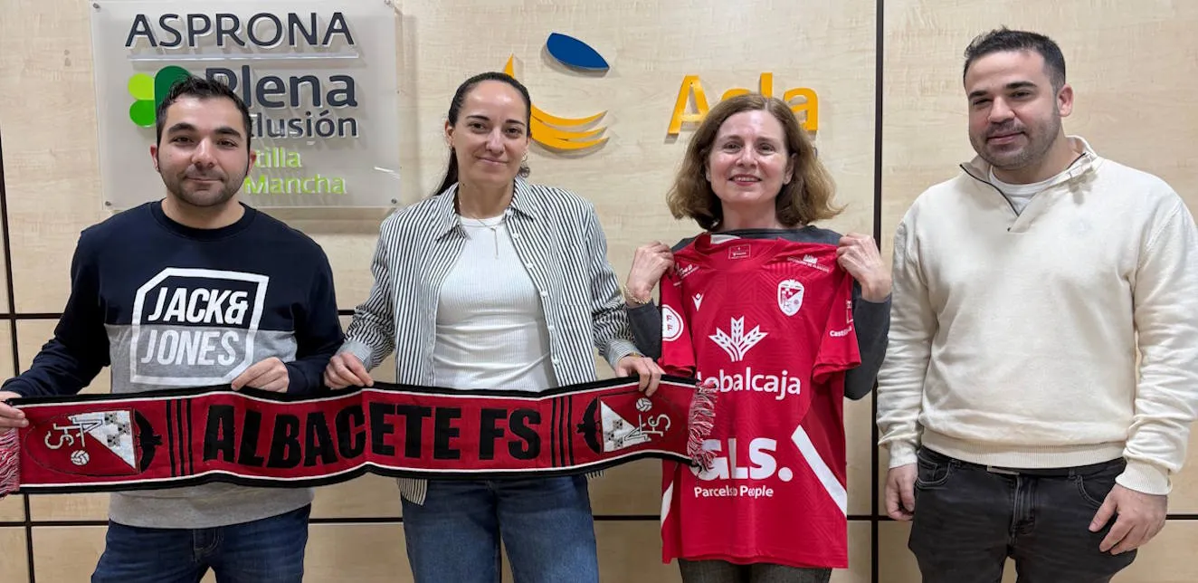 El Albacete Fútbol Sala y ASPRONA, unidos por la inclusión en el deporte.