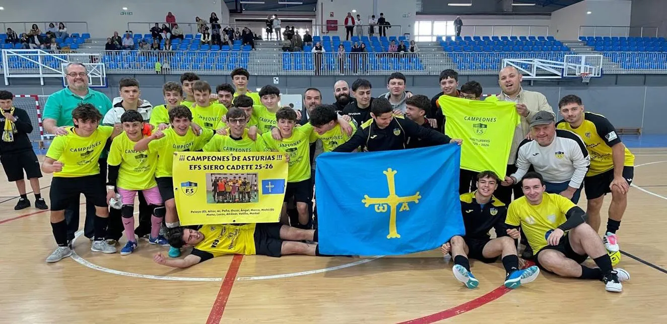 La E.F.S. de Siero se corona campeona de la Liga Regional Cadete