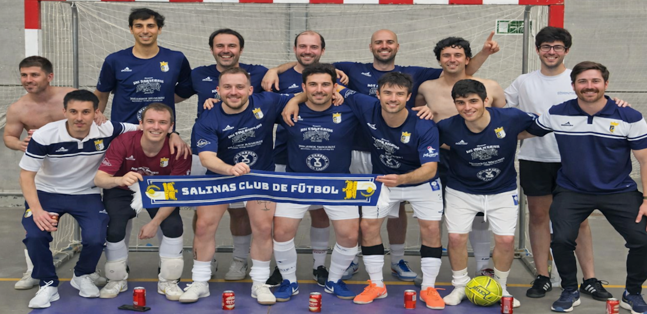 El Salinas C.F. arrolla al Monsacro Mostayal con una goleada de campeonato para levantar el título de Primera Asturfutsal